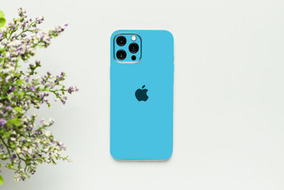 BugguSkin APPLE iPhone 12 Pro Max, IPHONE 12 PRO MAX Mobile Skin(Ultra Super Lightblue Matte Skin With High Mattte Finish.)