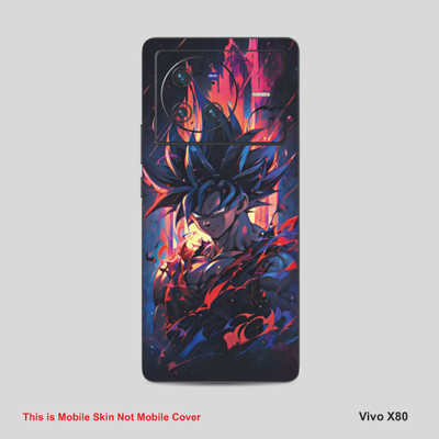 VYBE The Smart Choice Vivo X80 Goku Mobile Skin Mobile Skin(Deep Rose A9)