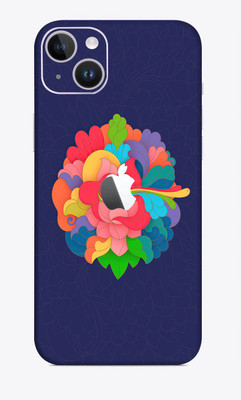SkinoMania iphone 14 Mobile Skin(Multicolor Apple Logo)