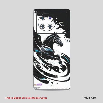 VYBE The Smart Choice Vivo X80 Animal Mobile Skin Mobile Skin(Ceramic, Black A9)