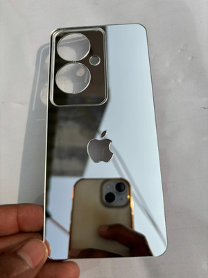 TWROP OPPO F25 PRO 5G ACRYLIC MIRROR APPLE LOGO Mobile Skin(Silver)