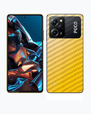 candeal mart Xiaomi Poco X5 Pro 5G Back skin sticker / Vinyl wrap / Protective film Mobile Skin(Carbon Fiber 3D ,Transparent)