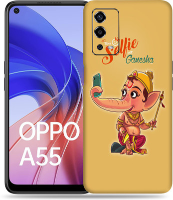 SkinoMania Oppo-A55 Mobile Skin(Multicolour Selfie Ganesh)