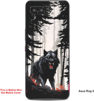 VYBE The Smart Choice Asus Rog 5 Wolf Embossed Mobile Skin(Carbon Grey 4)