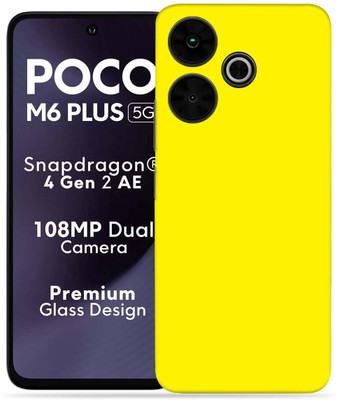 OggyBaba OggyBaba Poco M6 Plus 5g Mobile Skin(Yellow-Matte)