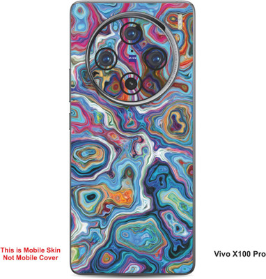 VYBE The Smart Choice Vivo X100 Pro Abstract Embossed Mobile Skin(Dark Pastel Red 19)