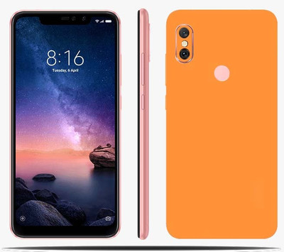 BugguSkin Mi Redmi Note 6 Pro, Orange Matte, Mi Redmi Note 6 Pro Mobile Skin(Ultra Super Orange Matte Skin With High Matte Finish)