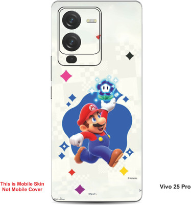 VYBE The Smart Choice Vivo 25 Pro Super Mario Embossed Mobile Skin(Mid Blue B1)