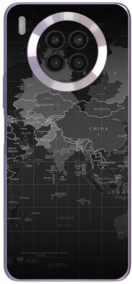 FCS Huawei nova 8i Printed Back skin Mobile Skin(Map)
