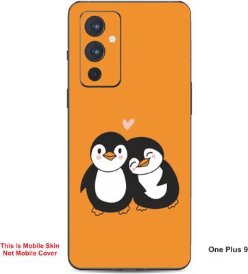 VYBE The Smart Choice One Plus 9 Penguin Embossed Mobile Skin(Fire Orange 19)