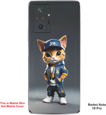 VYBE The Smart Choice Redmi Note 10 Pro Super Cat Embossed Mobile Skin(Gravel A1)