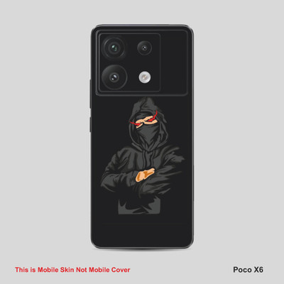 VYBE The Smart Choice Poco X6 Horror Mobile Skin Mobile Skin(Dune Black A15)