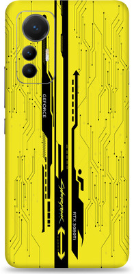 WeCre8 Skin's Xiaomi 12 Lite 5G Mobile Skin(Yellow Cyberpunk Multicolor Mobile Skin With Cleaning Wipe)