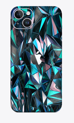 SkinoMania iphone 14 Mobile Skin(Multicolor Blue Polygon)