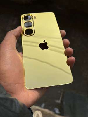 TWUAOP VIVO Y300 5G MOBILE SKIN ACRYLIC SHEET MIRROR BACK PANNEL APPLE Mobile Skin(Gold)
