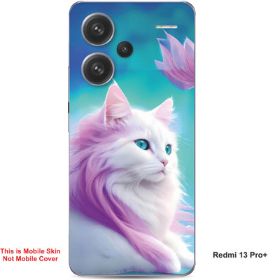 VYBE The Smart Choice Redmi 13 Pro Plus Cat Embossed Mobile Skin(Pink Swan 9)