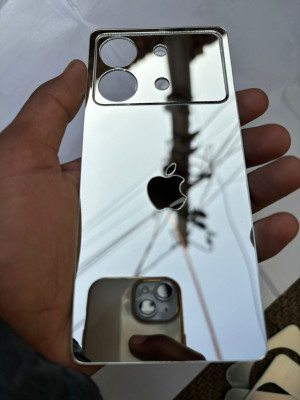 TWUAOP POCO X6 NEO (5G) MIRROR BACK PANNEL ACRYLIC SHEET. Mobile Skin(Silver)