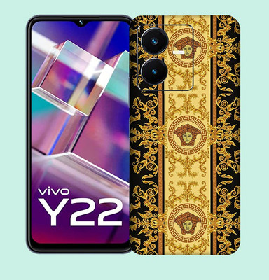Gizmo Wraps Vivo Y22 Mobile Skin(Multicolor Versace Sign)