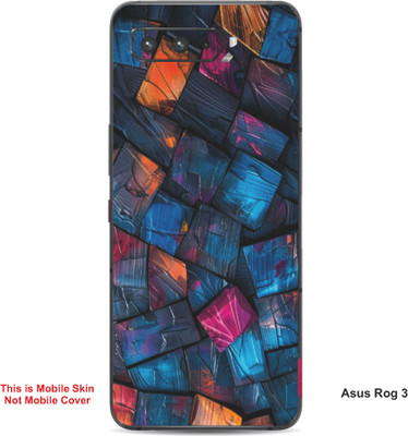 VYBE The Smart Choice Asus Rog 3 Art Embossed Mobile Skin(Peacock Blue 1)