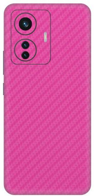 Vcare GadGets iQOO Z6 Pro 5G Fiber Carbon Pink Back Side Premium Mobile Skin(Fiber Carbon Pink)