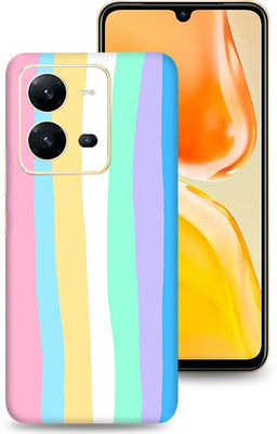 SkinoMania Vivo V25-5G Mobile Skin(Multicolor Fade Lines)