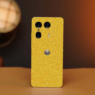 BugguSkin Motorola Edge 50 Ultra 5G Mobile Skin(Ulltra Super Sparkling Golden Glitter Skin With High Matte Finish., Mobile Skin (Back+Side+Camera))