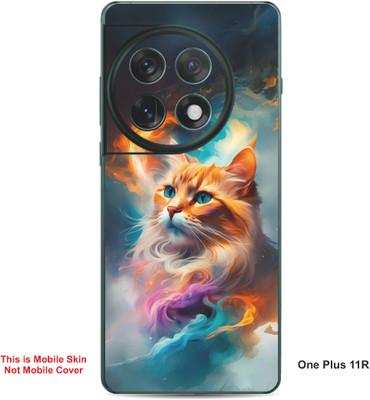 VYBE The Smart Choice One Plus 11R Cat Embossed Mobile Skin(Pale Copper 33)