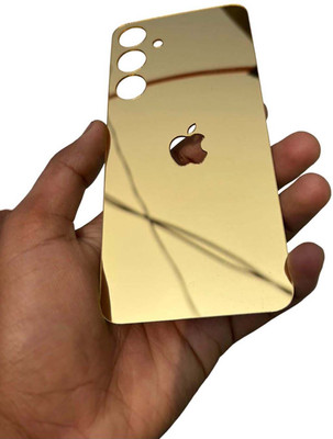 TWUAOP SAMSUNG GALAXY A14 5G MOBILE SKIN ACRYLIC SHEET MIRROR BACK PANNEL APPLE LOGO Mobile Skin(Gold)