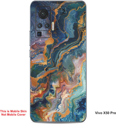 VYBE The Smart Choice Vivo X50 Pro Art Embossed Mobile Skin(Pinkish Grey 9)