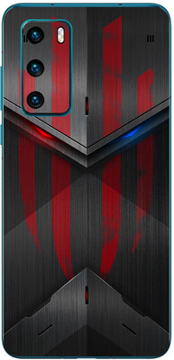 FCS Huawei P40 4G Printed Back skin Mobile Skin(Red Magic Texture)