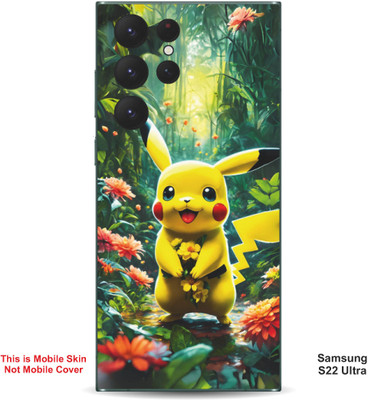 VYBE The Smart Choice Samsung S22 Ultra Pikachu Embossed Mobile Skin(Light Tan 9)