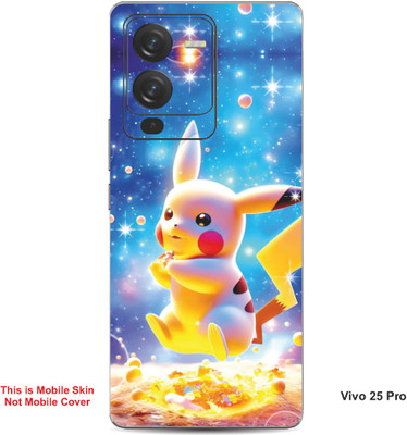 VYBE The Smart Choice Vivo 25 Pro Pikachu Embossed Mobile Skin(Denim Blue B1)