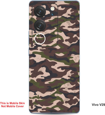 VYBE The Smart Choice Vivo V29 Camouflage Embossed Mobile Skin(Judge Grey 7)