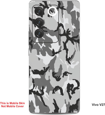 VYBE The Smart Choice Vivo V27 Camouflage Embossed Mobile Skin(Grey Nickel 5)