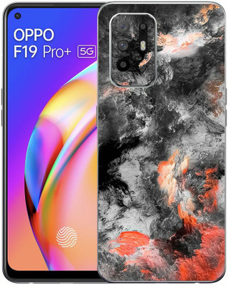 FCS OPPO F19 Pro Plus 5G Printed Back Skin: White Smoke Mobile Skin(White Smoke Skin)
