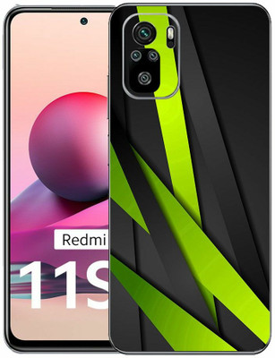 FCS Redmi Note 11SE Printed Back skin Mobile Skin(Green Texture Skin)