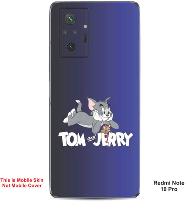 VYBE The Smart Choice Redmi Note 10 Pro Tom & Jerry Embossed Mobile Skin(Mulled Wine A1)
