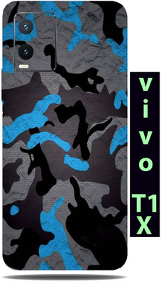 BugguSkin Vivo T1x Mobile Skin(Ultra Super Camouflage Military Blue Skin With High Matte Finish.)