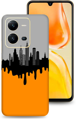 SkinoMania Vivo V25-5G Mobile Skin(Multicolor Building Art)