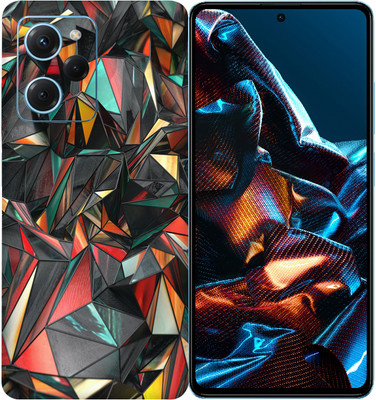 SkinoMania POCO X5 Pro 5G Mobile Skin(Multicolor polygon-red)
