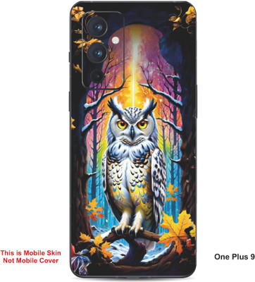 VYBE The Smart Choice One Plus 9 Owl Embossed Mobile Skin(Golden Brown 25)