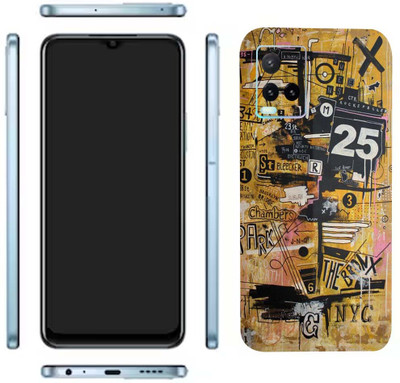 Pochanki Vivo Y33t Mobile Skin(Multicolor Graffiti Skin With Glossy Matte Finish.)