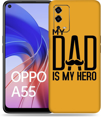 SkinoMania Oppo-A55 Mobile Skin(Multicolour My Dad Is My Hero)