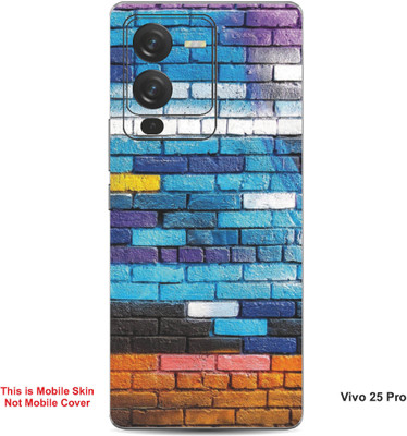 VYBE The Smart Choice Vivo 25 Pro Art Embossed Mobile Skin(Peacock Blue 1)