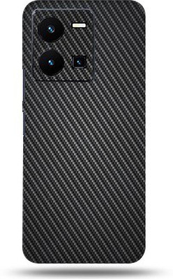Mclaxa Black Carbon Fiber For Vivo Y35 4g Back Skin, Black Carbon Fiber, Vivo Y35 4G Mobile Skin(Black Carbon Fiber Matte Finish Skin With Super Matte Finish)