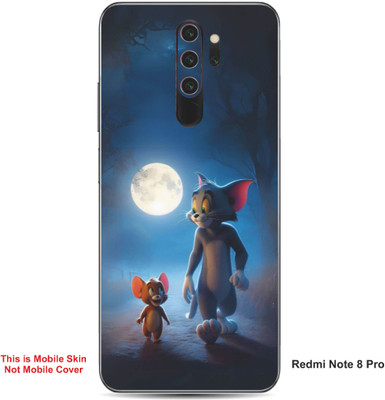 VYBE The Smart Choice Redmi Note 8 Pro Tom & Jerry Embossed Mobile Skin(Dark Slate Grey A1)