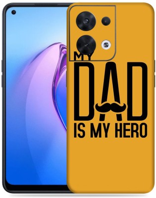 SkinoMania Oppo Reno 8 5G Mobile Skin(Multicolor My Dad IS My Hero)