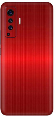 Vcare GadGets Vivo X50 Mobile Skin(Red Titanium)