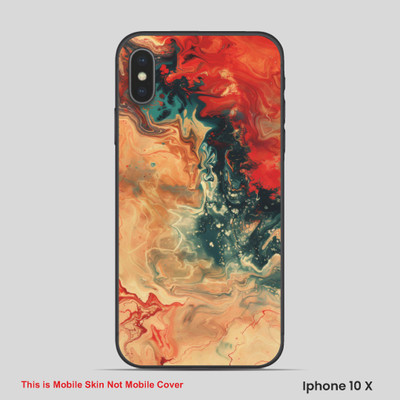 VYBE The Smart Choice iPhone 10X ART Mobile Skin(Multi color SKI D34)