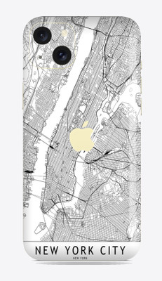 SkinoMania Apple i phone 15 Plus Mobile Skin(New York Map Multicolor Mobile Skin)